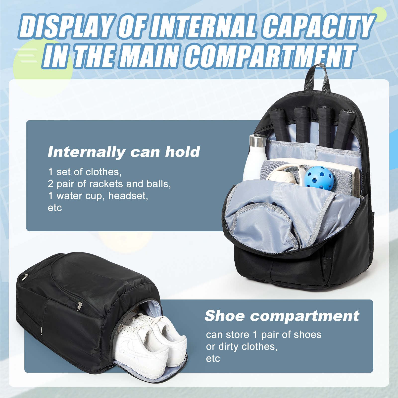 Tennis Bag Tennis Backpack 2 R - Tennis Racket recension och pris
