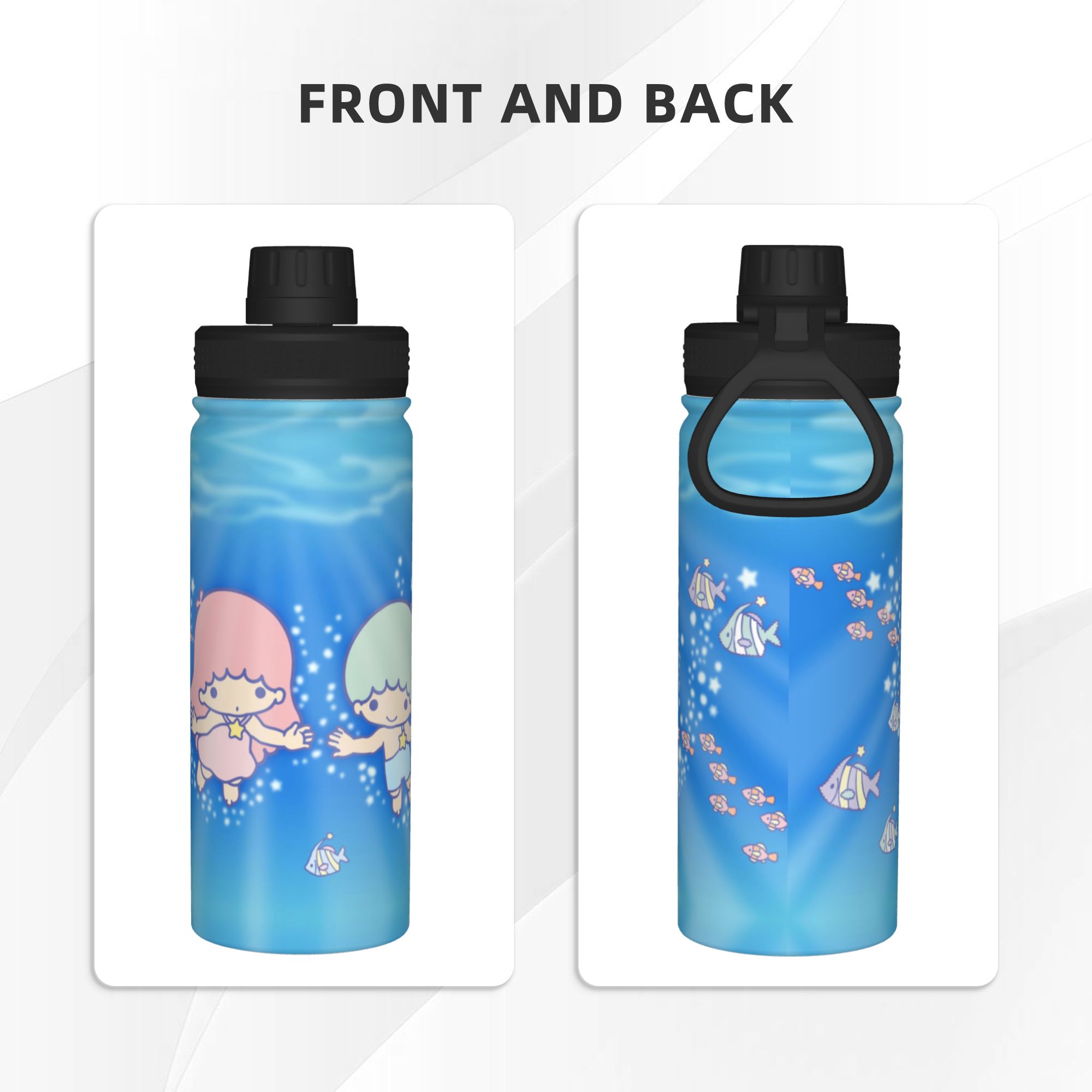 Little Twins Stars Cartoon Ani - Sports Water Bottle Insulated recension och pris