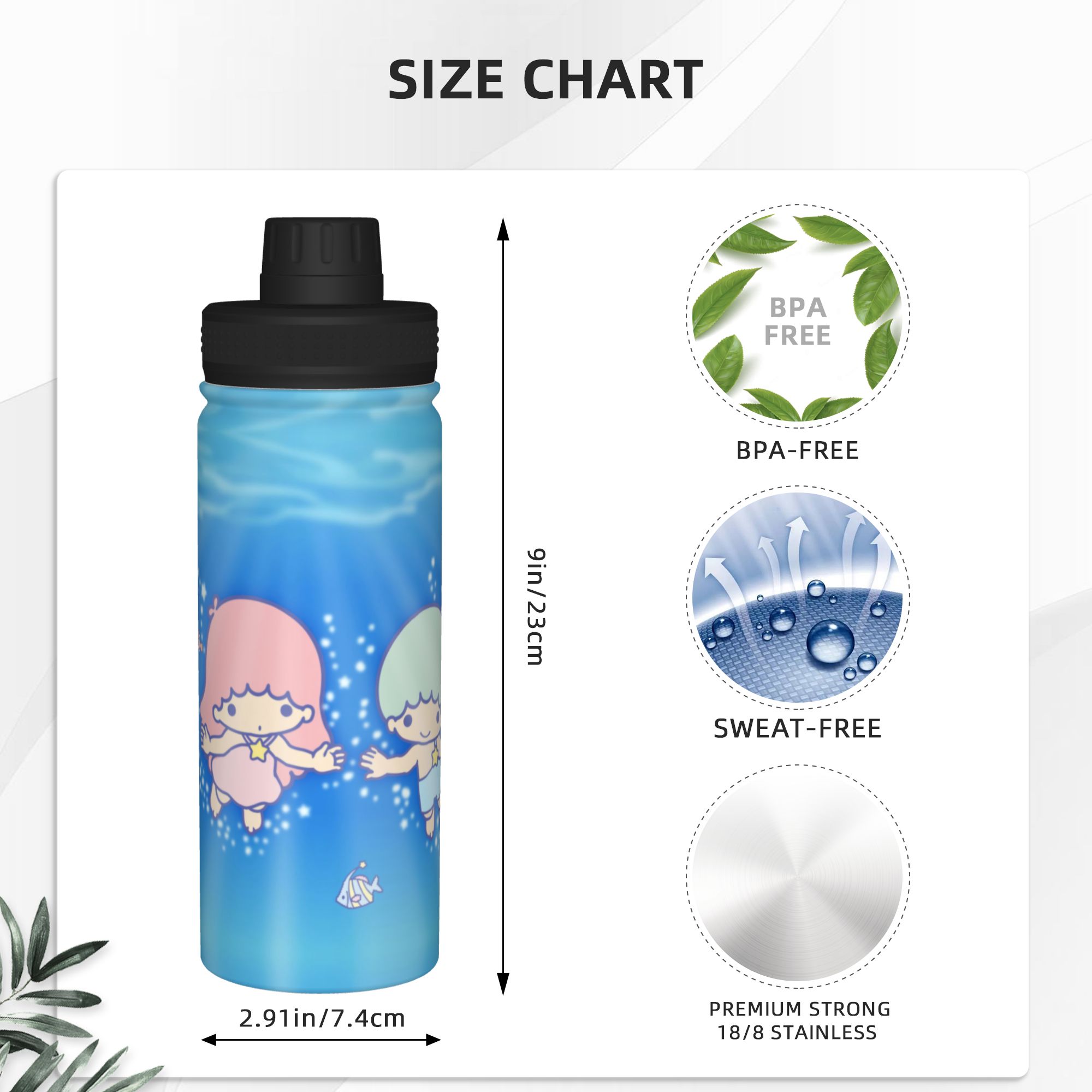 Little Twins Stars Cartoon Ani - Sports Water Bottle Insulated recension och pris